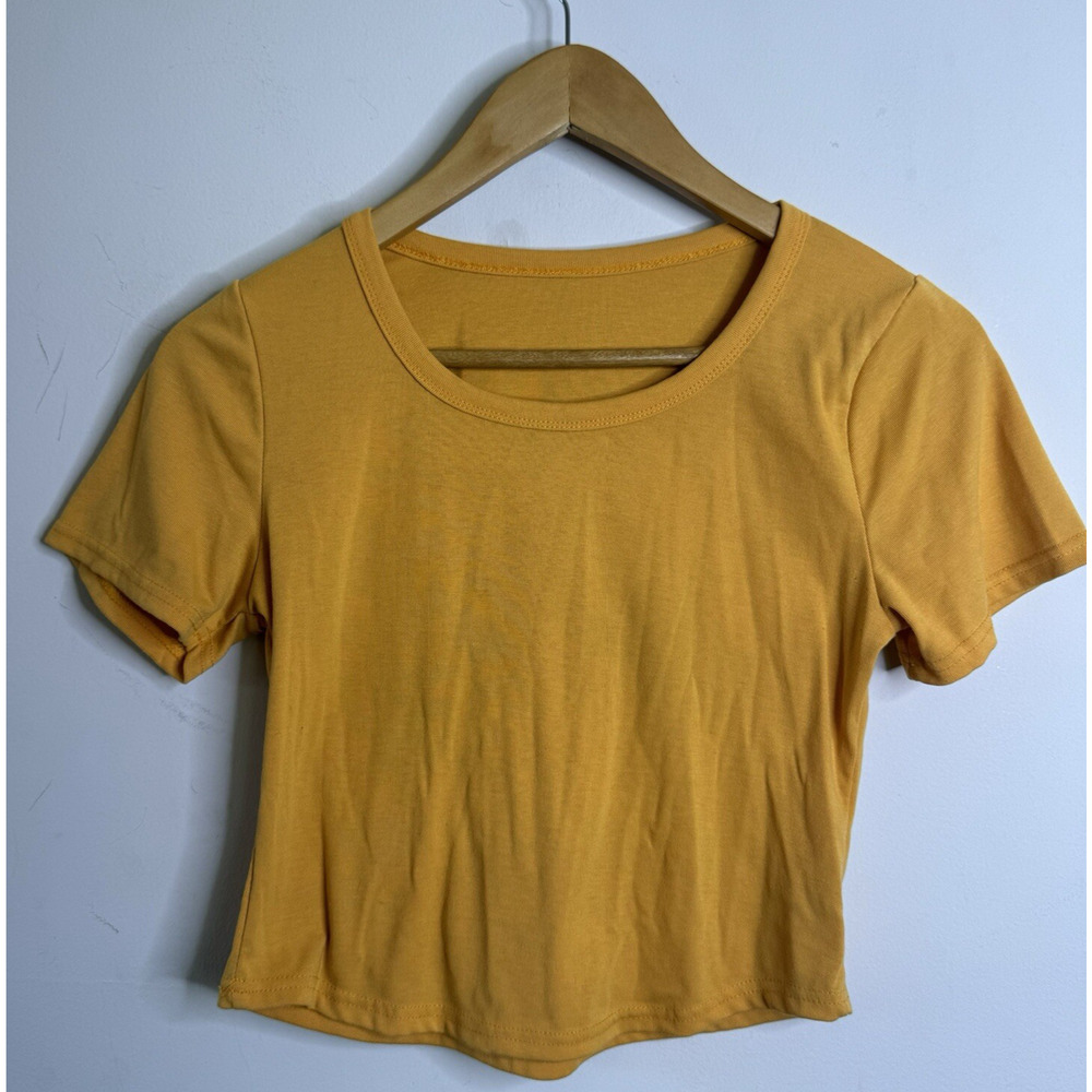 Vintage 90s Orange Baby Tee Boxy Cropped T-Shirt S